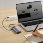 Concentrator hub USB Type-C 8în1 HDMI 4K cititor carduri încărcare 100W Baseus Metal Gleam WKWG050113