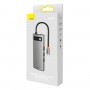 Concentrator hub USB Type-C 8în1 HDMI 4K cititor carduri încărcare 100W Baseus Metal Gleam WKWG050113