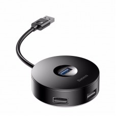 Хаб адаптер USB 3.0 3xUSB 2.0 5Гбит/с 10см Baseus Round Box CAHUB-F01