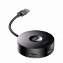 Хаб адаптер USB 3.0 3xUSB 2.0 5Гбит/с 1м Baseus Round Box CAHUB-F01