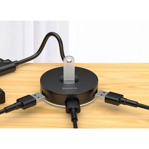 Хаб адаптер USB 3.0 3xUSB 2.0 5Гбит/с 1м Baseus Round Box CAHUB-F01