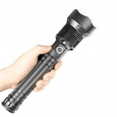 Ліхтар алюмінієвий LED XHP70 50000lum 18650 26650 IPX-6 AC Prof LED1016B