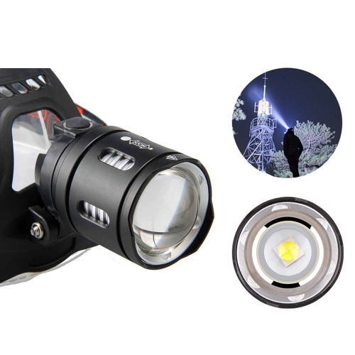 Ліхтарик налобний високої потужності LED XHP50 2x 18650 AC Prof XHP50