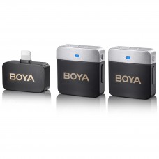 Microfon dublu pentru iPhone fără fir mini 60m 2.4GHz Boya BY-M1V6