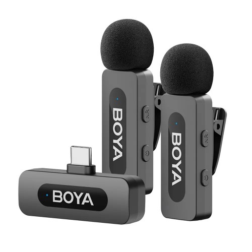 Мікрофон бездротовий подвійний Android iPhone 17/16/15 Type-C BOYA BY-V20 V2.0
