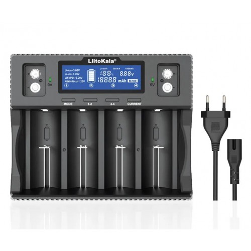 Зарядка 4 акумулятори 32700 18650 крона LiitoKala Lii-D4XL
