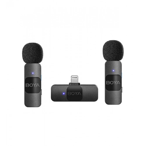Microfon lavalieră wireless dual iPhone BOYA BY-V2