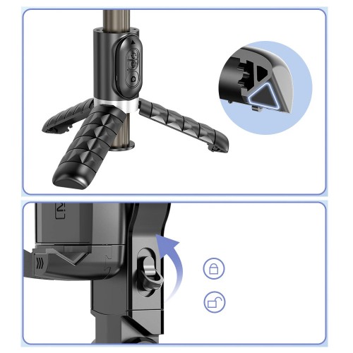 Monopod stabilizator monoaxial pentru telefon AC Prof Q18