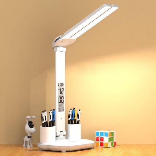 Лампа LED настольная двойная часы RA95+ 3000-6000К USB Puluz TBD0603531404