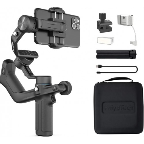 Stabilizator pentru telefon cu senzor de urmărire și iluminare Feiyu SCORP-Mini P SET