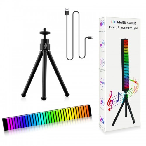 Панель RGB ритм лампа на штативі 20см 5Вт 500мАгод Puluz TBD0601886102