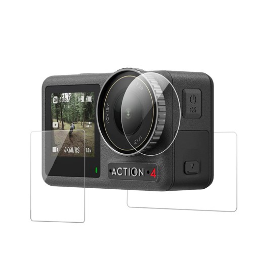 Geam protector DJI Action 3/4 oleofob 2.5D TELESIN OA-FLM-007