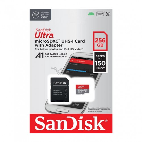 Карта памяти 256ГБ U1 A1 Class 10 microSDXC SanDisk Ultra SDSQUAC-256G-GN6MA