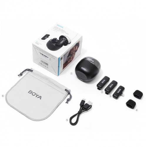 Microfon wireless digital pentru iPhone Lightning cu carcasă BOYA BY-WM3T-D2