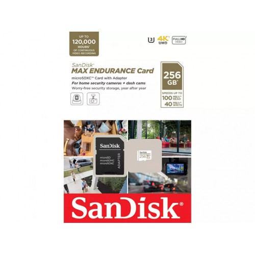 Карта пам'яті 256 ГБ microSDXC U3 V30 SanDisk Max Endurance SDSQQVR-256G-GN6IA