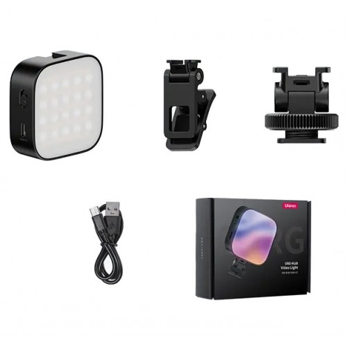 Накамерне світло для телефону прищіпка магніт 2500-9000К 60LED CRI 95 Ulanzi U60 RGB