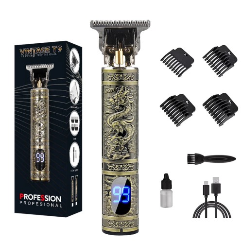Trimmer pentru tăiat părul conturare barbă acumulator 800mAh USB AC Prof Vintage T9-02
