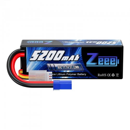 Аккумулятор Zeee 11.1V 80C 5200mah 3S RC Li-po EC5