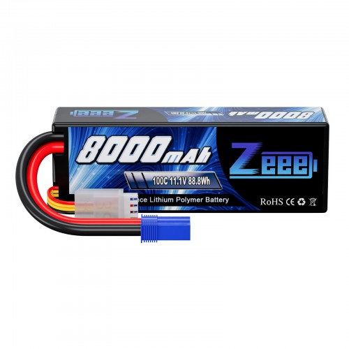 Аккумулятор Zeee 11.1V 100C 8000mah 3S RC Li-po EC5