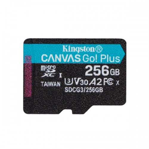Карта пам'яті 256 ГБ U3 V30 microSDXC Kingston Canvas Go! Plus SDCG3/256GBSP