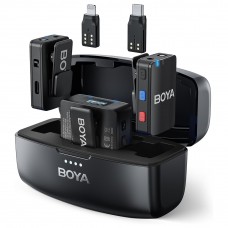 Микрофон беспроводной для телефона камеры двойной рекордер Type-C Lightning BOYA BOYAMIC