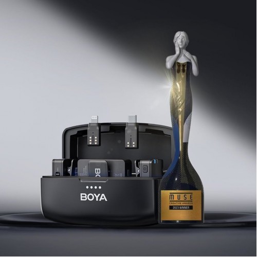 Мікрофон бздротовий  для телефону камери подвійний рекордер Type-C Lightning BOYA BOYAMIC