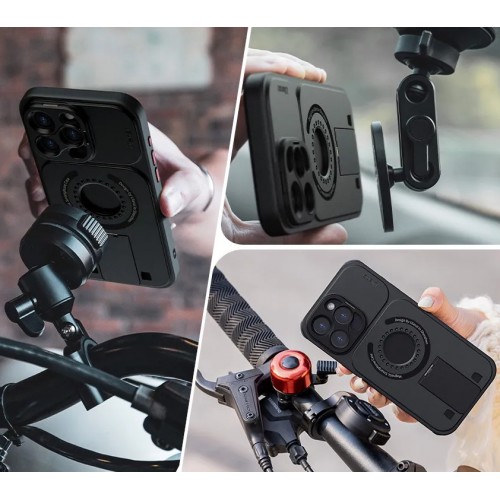 Carcasă pentru iPhone 15 Pro cu suport pentru obiectiv și echipament O-LOCK Ulanzi M013