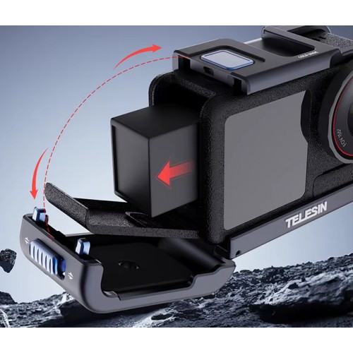 Рамка DJI Action 5/4/3 алюмінієва вертикальна/горизонтальна Telesin S6-FMS-13-TDJ
