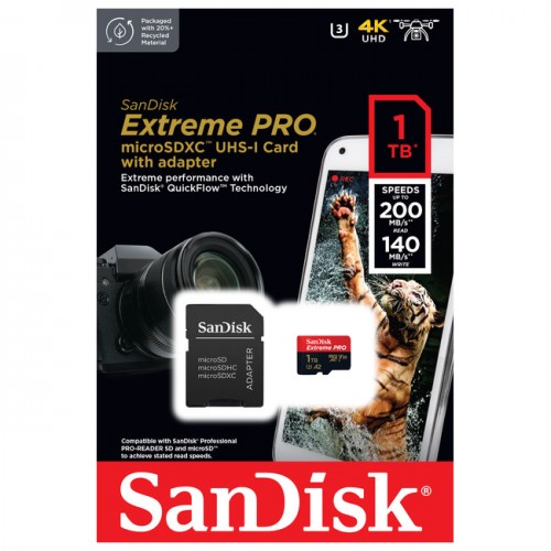 Карта пам'яті 1TB microSDXC UHS-I U3 A2 SanDisk Extreme Pro SDSQXCD-1T00-GN6MA