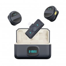 Микрофон беспроводной двойной на магните для iPhone Android Type-C AC Prof SX21