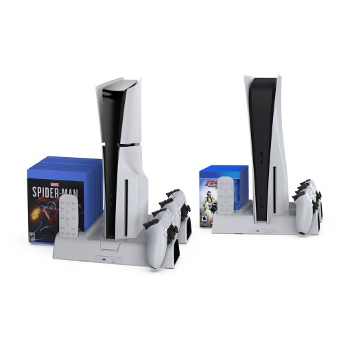 Підставка PS5 Pro / Fat / Slim з охолодженням зарядка для геймпада Dobe TP5-3532B Pro