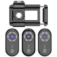 Мікроскоп для телефону 100x 150x 200x підсвічування Apexel APL-MS3IN1
