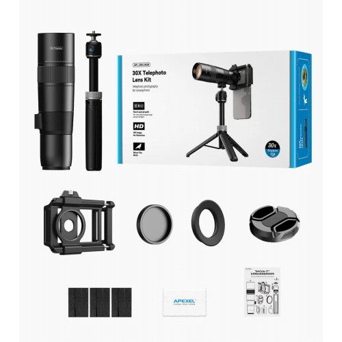 Телескоп для телефону 30X зі штативом TeleCular 3 Apexel APL-T30XJJ028