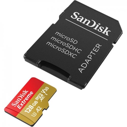 Карта памяти 128 GB microSDXC UHS-I U3 V30 A2 Class 10 SanDisk Extreme SDSQXAA-128G-GN6AA