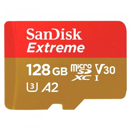 Карта памяти 128 GB microSDXC UHS-I U3 V30 A2 Class 10 SanDisk Extreme SDSQXAA-128G-GN6AA