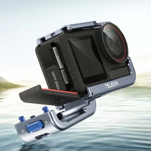 Алюмінієва рамка DJI Action 5 Pro/4/3 легка швидкознімна чорна Telesin S6-FMS-13BK-TDJ-1