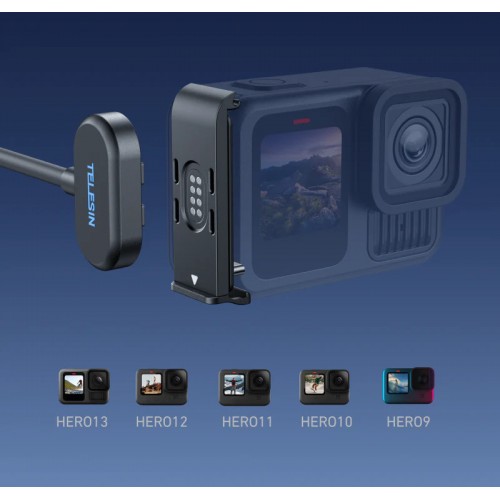 Дверцята акумулятору магнітна зарядка GoPro 13-9 вологостійка Telesin S6-CLC-01-TGP
