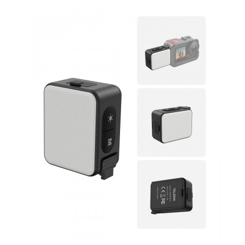 Накамерне світло для Action 5 Pro/4/3 швидкознімний IPX5 CRI 95+ Telesin S5-BGD-08-TDJ