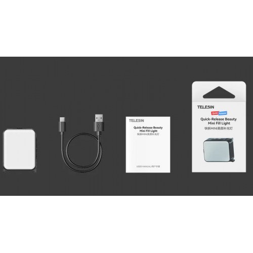 Накамерне світло для Action 5 Pro/4/3 швидкознімний IPX5 CRI 95+ Telesin S5-BGD-08-TDJ