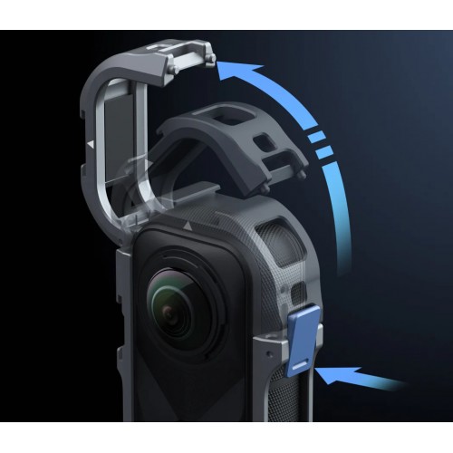 Рамка Insta360 X5 алюмінієва захисна з ковпачком Telesin S6-FMS-19-TIS