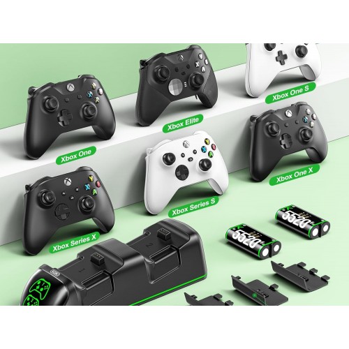 Зарядка та два акумулятори для геймпада Xbox 5520mWh OIVO IV-BX313X-RGB