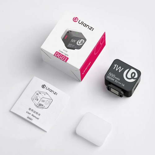 Міні накамерне світло з розсіювачем 5600К CRI 95+ чорний Ulanzi DG01