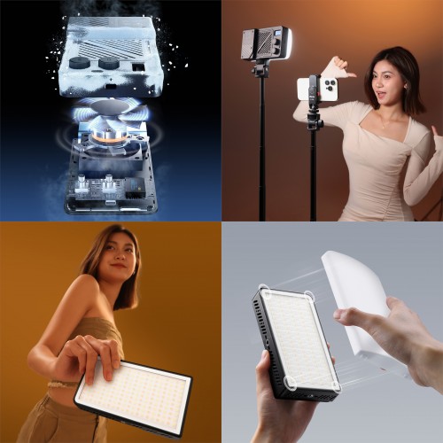 Накамерне світло надпотужне 40Вт RGB із розсіювачем CRI 96+ 2700-6500К Ulanzi LM-P40RGB