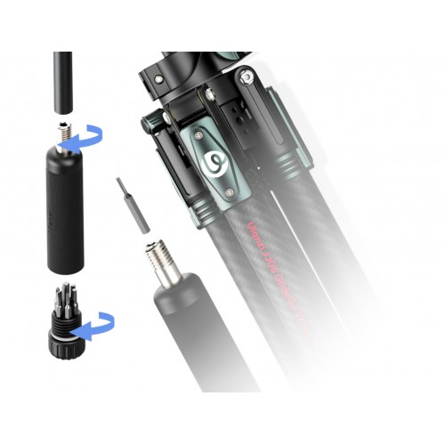 Штатив панорамний горизонтальний карбоновий із вільною центральною штангою 44-187 Ulanzi GlideGo JJ06