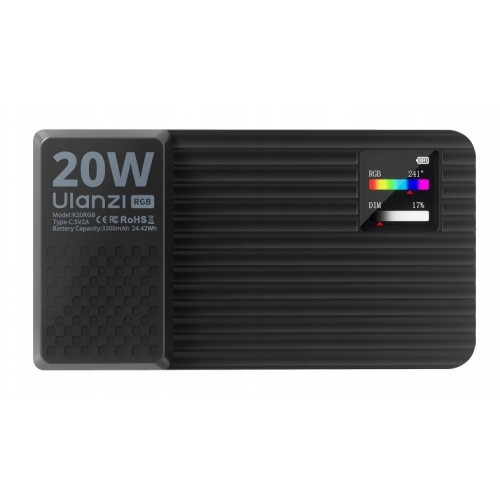 Панель світлодіодна міні 20Вт RGB CRI 96+ 1800-9000К Ulanzi K20 RGB
