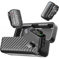 Мікрофон подвійний бездротовий / рекордер з ШІ шумозаглушенням для телефону камери Type-C BOYAMIC 2-01