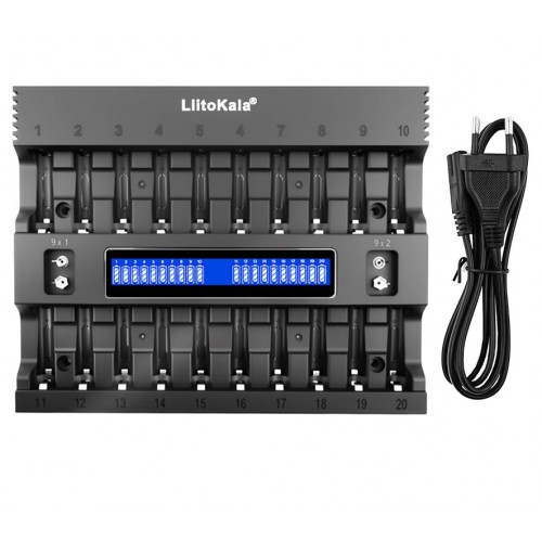 Зарядка на 20 акумуляторів AA AAA HR9V 1.2В/9В NiMH LiitoKala Lii-ND20