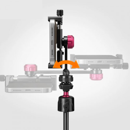 Тримач для телефону на штатив або камеру алюмінієвий з нахилом та поворотом Ulanzi MA61