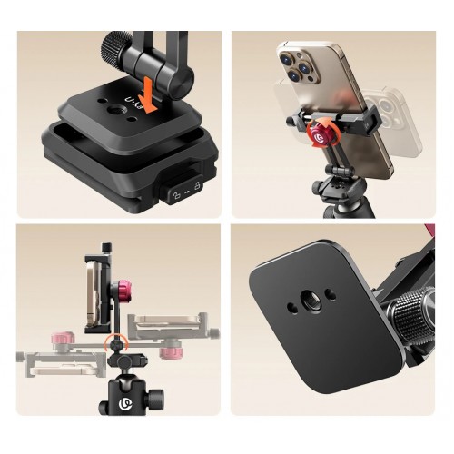 Тримач для телефону на штатив з нахилом та поворотом швидкознімний Uka Ulanzi MA51