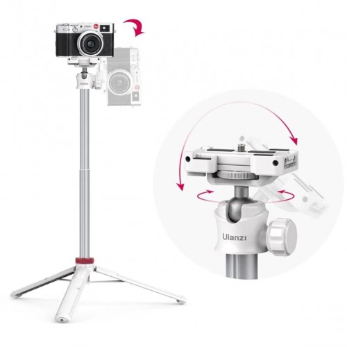 Штатив білий алюмінієвий з кріпленням для смартфона та камери 32-149см Ulanzi MT-44